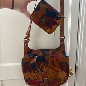 Patricia Nash Colorful Leather Crossbody Bag and Wallet